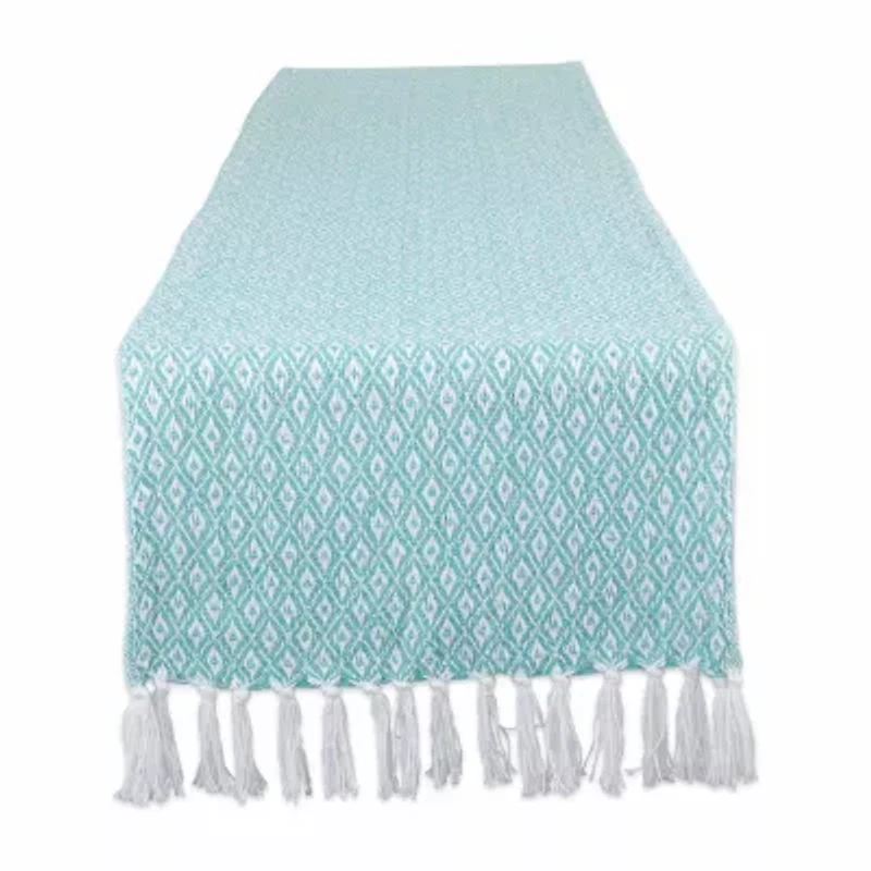 Design Imports Aqua Mini Diamond Table Runner