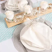 Design Imports Aqua Mini Diamond Table Runner