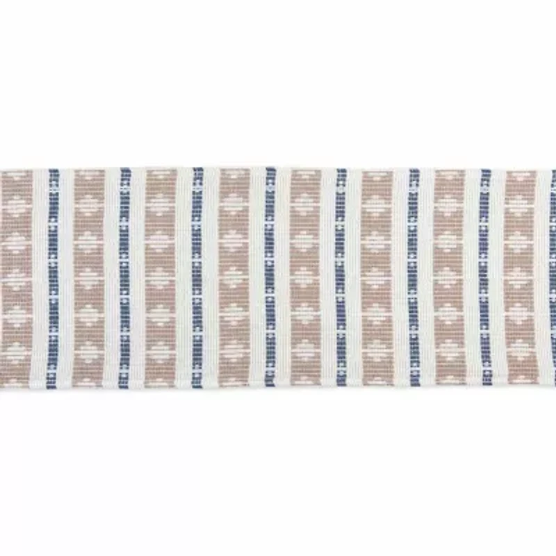Design Imports French Blue/Stone Colby Southwest Table Runner