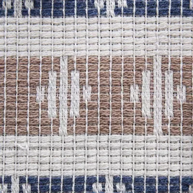 Design Imports French Blue/Stone Colby Southwest Table Runner