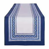 Design Imports Porto Stripe Print Table Runner