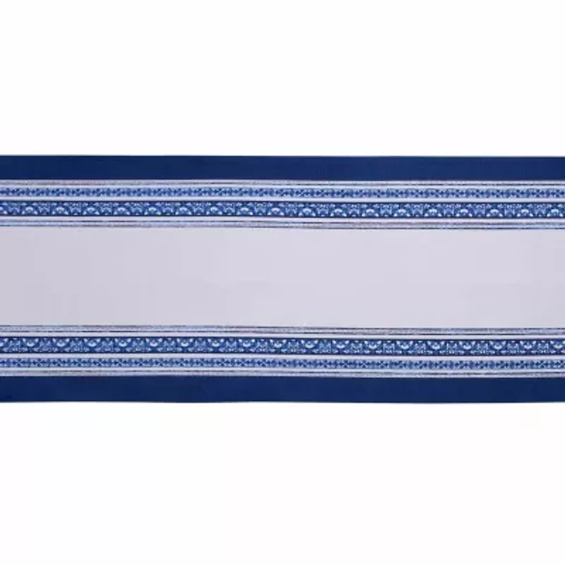 Design Imports Porto Stripe Print Table Runner