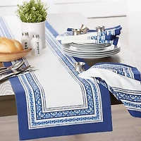 Design Imports Porto Stripe Print Table Runner