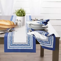Design Imports Porto Stripe Print Table Runner