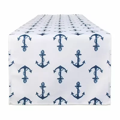 Design Imports Anchors Print Outdoor Table Runner