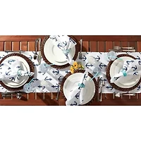 Design Imports Anchors Print Outdoor Table Runner