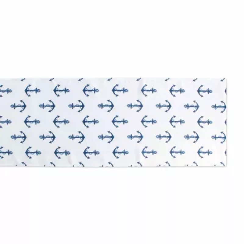 Design Imports Anchors Print Outdoor Table Runner