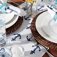 Design Imports Anchors Print Outdoor Table Runner