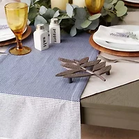 Design Imports French Blue Bordered Dobby Table Runner