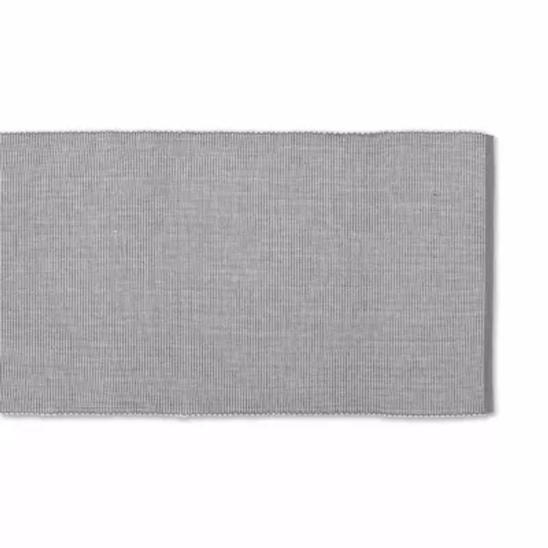 Design Imports Gray/White 2-Tone Ribbed Table Runner