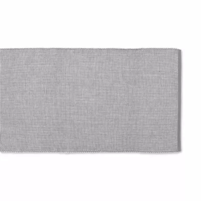 Design Imports Gray/White 2-Tone Ribbed Table Runner