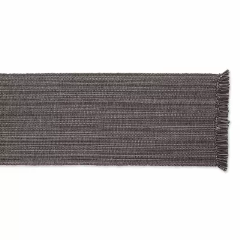 Design Imports Gray Variegated Fringe Table Runner