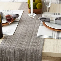 Design Imports Gray Variegated Fringe Table Runner