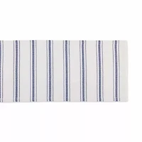 Design Imports French Blue Zig Dobby Stripe Table Runner