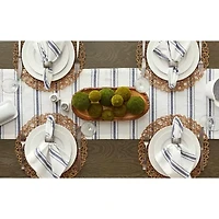 Design Imports French Blue Zig Dobby Stripe Table Runner