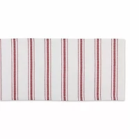Design Imports Barn Red Zig Dobby Stripe Table Runner