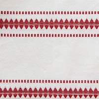 Design Imports Barn Red Zig Dobby Stripe Table Runner
