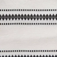 Design Imports Black Zig Dobby Stripe Table Runner