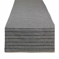 Design Imports Black Farmhouse Gingham Table Runner