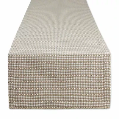 Design Imports Stone Farmhouse Gingham Table Runner
