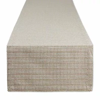 Design Imports Stone Farmhouse Gingham Table Runner