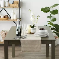 Design Imports Stone Farmhouse Gingham Table Runner