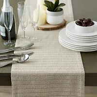 Design Imports Stone Farmhouse Gingham Table Runner