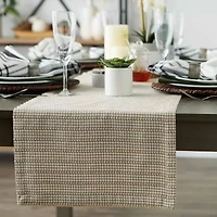 Design Imports Stone Farmhouse Gingham Table Runner