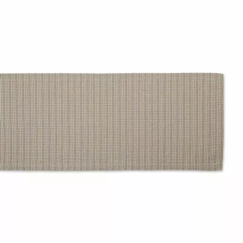Design Imports Stone Farmhouse Gingham Table Runner