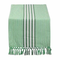 Design Imports Grass Green Stripes Table Runner