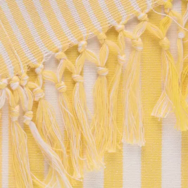 Design Imports Deep Yellow Stripes Table Runner