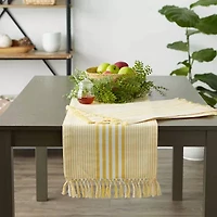 Design Imports Deep Yellow Stripes Table Runner