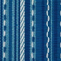 Design Imports Blue Tonal Stripe With Fringe Table Runner