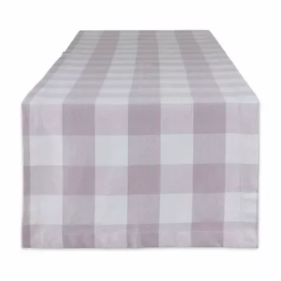 Design Imports Dusty Lilac Buffalo Check Table Runner