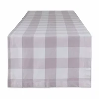 Design Imports Dusty Lilac Buffalo Check Table Runner