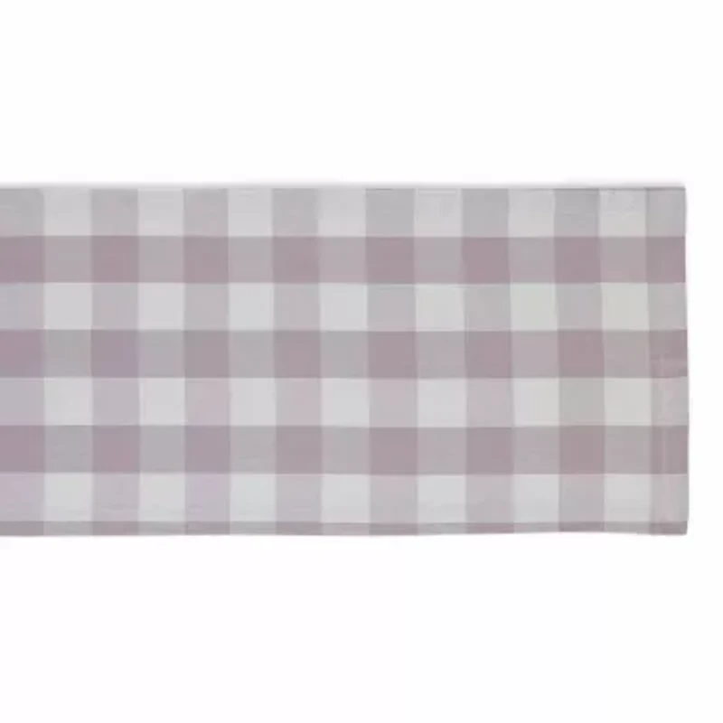 Design Imports Dusty Lilac Buffalo Check Table Runner