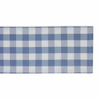 Design Imports Stonewash Blue Buffalo Check Table Runner