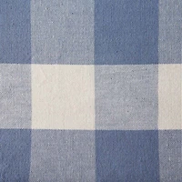Design Imports Stonewash Blue Buffalo Check Table Runner