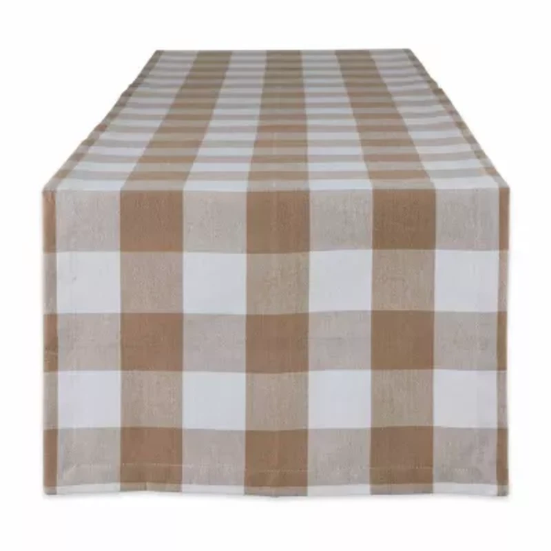 Design Imports Stone Buffalo Check Table Runner