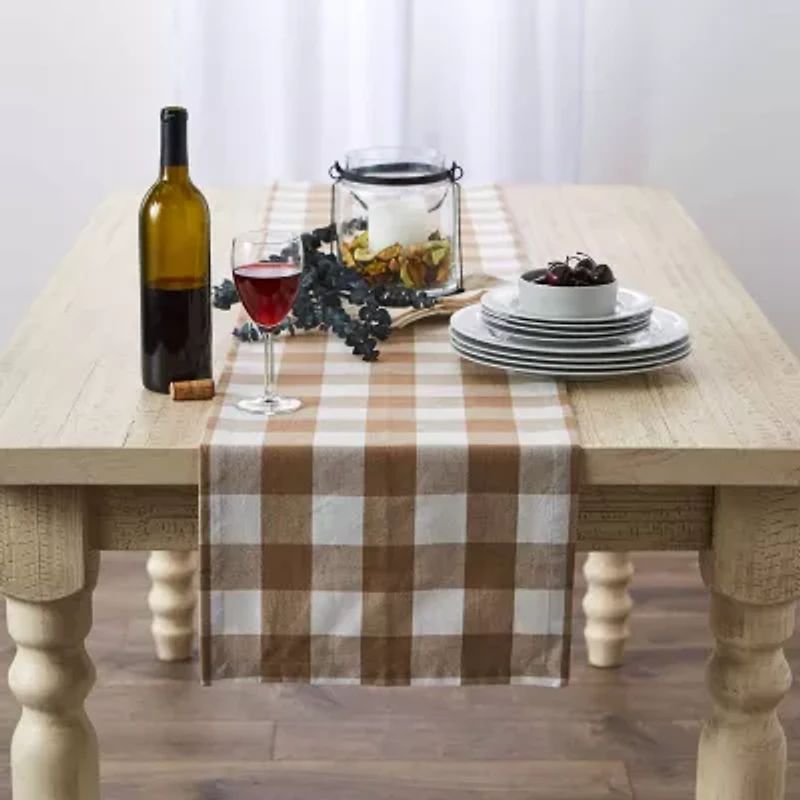 Design Imports Stone Buffalo Check Table Runner