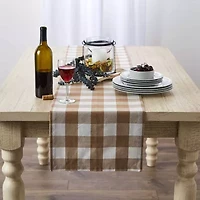 Design Imports Stone Buffalo Check Table Runner
