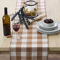 Design Imports Stone Buffalo Check Table Runner