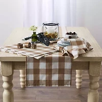 Design Imports Stone Buffalo Check Table Runner
