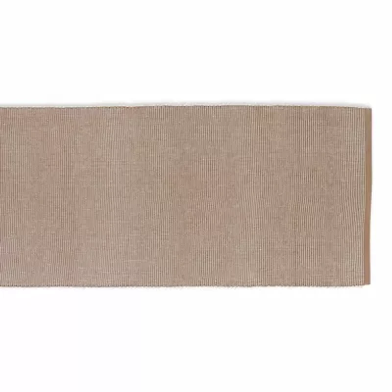 Design Imports Stone/White 2-Tone Ribbed Table Runner