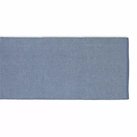 Design Imports Stonewash Blue/White 2-Tone Ribbed Table Runner