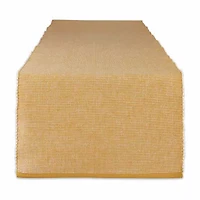 Design Imports Honey Gold/White 2-Tone Ribbed Table Runner