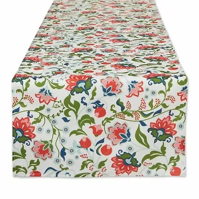 Design Imports Garden Floral Print Outdoor Table Runner