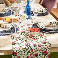 Design Imports Garden Floral Print Outdoor Table Runner