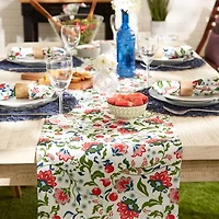 Design Imports Garden Floral Print Outdoor Table Runner