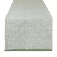 Design Imports Artichoke Eco-Friendly Chambray Fine Ribbed Table Runner